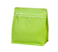 Rubik's Bags 10 Pcs Stand Up Coffee Bags with Reusable Side Zipper,Foil Sealed Bag for Nuts,Sweet,Coffee Beans,Tea Leaves with One-Way Exhaust Valve,Suitable for gifts (Green, small)