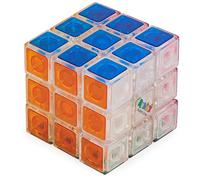 Rubik's Crystal Cube, Transparent 3x3 Cube Color-Matching Puzzle Game, Twisting Fidget Toy, Challenging Brain Teaser & Sensory Puzzle for Adults, Teens, & Kids, for Ages 8 & Up