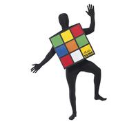 Rubik's Cube Unisex Costume, Multi-Coloured