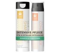 RUBIN EXTENSIONS Hair Extension Shampoo & Conditioner Set | Professional Hair Extension Care Bundle | For Real Human Hair, Tape-Ins, Wigs & Clip-Ins | Hydrating, Restoring, Vegan & Paraben-Free
