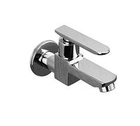 Rubinetti per lavello, Rubinetti, Rubinetto per lavabo da bagno in ottone placcato incorporato, rubinetto di estensione con maniglia singola, rubinetto da cucina a parete
