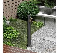 Rubinetto a colonna per esterni Alto 34" - Colonna per rubinetto dell'acqua quadrata indipendente per irrigazione di Giardini, fattorie e cortili, resistente portatubo i