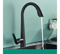Rubinetto a Ponte a doppia funzione con rotazione dell'acqua calda, miscelatore da cucina con maniglia singola, Design a vassoio Nero, misura universale per cucine Modern
