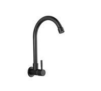 Rubinetto da cucina estraibile in Acciaio inossidabile - Rubinetto singolo per lavello a parete con Acqua fredda, miscelatore per Mobile bagno con funzione Spray, Design