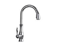 Rubinetto da cucina in Bronzo Nero con doccetta estraibile e miscelatore Acqua calda e fredda, maniglia in ottone girevole a 360°, ideale per la pulizia del lavello Della