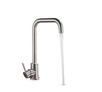 Rubinetto da cucina in nichel Spazzolato - Acciaio inossidabile girevole a 360°, miscelatore Caldo e Freddo Senza Piombo, Design moderno e durevole per un facile utilizzo