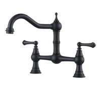 Rubinetto da cucina in ottone Bronzo anticato con spruzzatore laterale, Design a Ponte, Perfetto per il lavello Della cucina, resistente ed Elegante, ideale per arredamen
