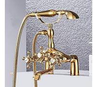 Rubinetto per vasca da bagno e doccia, Set di rubinetti, telefono Antico, miscelatore per vasca da bagno, Set doccia per vasca in oro, beccuccio girevole per vasca, docci
