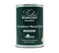 Rubio Monocoat DuroGrit Outdoor Wood Oil, Stain & Sealer - Charred Black | 1 Layer, UV Protection for Deck, Fence & Furniture | 0,5L