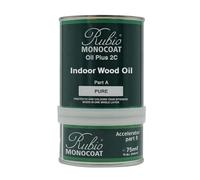 Rubio Monocoat Wood Oil Finish 14 m² - Pure | Oil Plus 2C | Quick-Dry, Eco-Friendly Linseed Wood Oil for Indoor Use, Includes Accelerator (Part B) | Protector | 350 ML