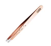 Rubis Classic 6-Star Stainless Steel Slanted Tweezers for Precise Eyebrows and Hair Removal 1K103CTRED Red Gold The Gold Collection Rubis Swit