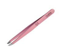 Rubis Classic Butterfly Stainless Steel Slanted Tweezers for Precise Eyebrows and Hair Removal The Emotional Silhouette Collection Pink Pastel Rubis
