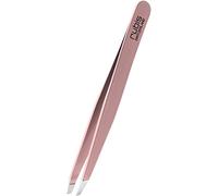 Rubis Classic Collection - Professional Eyebrow Tweezers Slanted Tip - Slanted Tweezers for Eyebrow Plucking and Hair Removal (Pink)