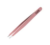 Rubis Classic Stainless Steel Slanted Tweezers for Precise Eyebrows and Hair Removal 1K108 Pink Rubis Switzerland Swiss Made World Renowned Precisio