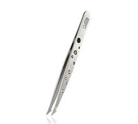 Rubis Tweezers Evolution 2in1 - Pointed Slant Tweezers - Sharp Point tip Tweezers for fine Hair - Eyebrow tweezer Switzerland - Elegance