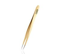 Rubis Fine Precision Tweezer - Facial Hair Remover - Ingrown Hair and Splinter (Gold)