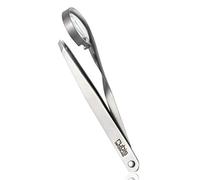 Rubis hair tweezers slanted with 8x magnifying glass