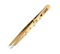 Rubis Hole Pattern Classic Stainless Steel Slanted Tweezers For Precise Eyebrows and Hair Removal 1K111REDGOLD Red Gold The Elegance Collection Rub