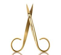 Rubis Professional Gold-Plated Curved Toenail Scissors for Thick Nails and Ingrown Toenails