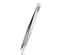 Rubis Special Collection - Professional Eyebrow Tweezers Slanted Tip - Slanted Tweezers for Eyebrow Plucking and Hair Removal - Six Stars