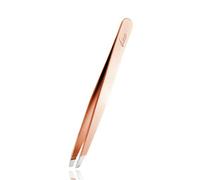 Rubis Special Edition Fides - Professional Eyebrow Tweezers Slanted Tip - Slanted Tweezers for Eyebrow Plucking and Hair Removal - Rose Gold