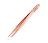 Rubis Stainless Steel Pointed Tweezers for Precise Eyebrows and Hair Removal 1K003RG Red Gold Rubis Switzerland Swiss Made World Renowned Preci