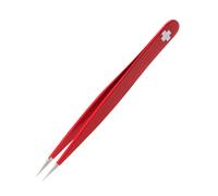 Rubis Swiss Cross Stainless Steel Pointed Tweezers for Precise Eyebrows and Hair Removal 1K001 Rubis Switzerland Swiss Made World Renowned Precision
