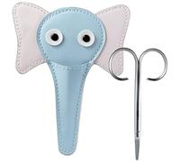 Rubis Switzerland Kid Nail Scissors with Case Elefantina - High-Quality Baby Nail Scissors Rounded with Leather Case - Children's Nail Scissors - Round Tip