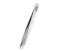 Rubis Switzerland Slanted Tip Tweezer-Silver