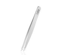 Rubis Tweezers Evolution 2in1 - Pointed Slant Tweezers - Sharp Point Tip - Fine Hair & Ingrown - White