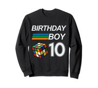 Rubixk Cube Speed Cubing Birthday Boy 10 Years Old Boys Kid Sweatshirt