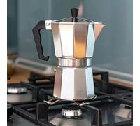 RUBIZA Stovetop Espresso Coffee Maker, Italian Moka Pot, | 3 (150ml), 6 (300ml), 9 (450ml), 12 (600ml) Cup |, Stainless Steel Aluminium Coffee Brewer (150ml (3 cups))