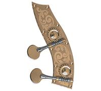 Rubner 140-103A Bass machine head, machine head for double bass, Tyrolean form 4/4-3/4, engraved brass, 2-piece, 4-string, Made in Germany