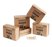 Ruboka Bamboo Cotton Buds | Pack of 5 (1000 Pieces) | 100% Cotton Double Ear Swabs | Sustainable & Eco friendly | Plastic Free Environmentally Clean Packaging