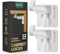 Ruboxa Superstrong Baby Proofing Cabinet Locks for Babies Children and Pets Invisible Child Proof Latches with Durable Adhesive Hold Over 20 lbs of Pull Easy-to-Open Safety