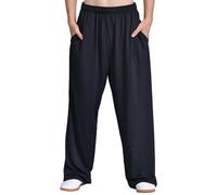 Rubruan Unisex Tai Chi Trousers - Loose Fit Martial Arts Yoga Pants for Men and Women, Breathable Drawstring Waist, Ideal for Tai Chi, Kung Fu, Meditation, or Fitness