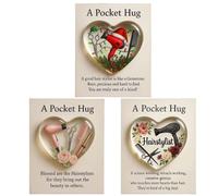 Rubu22a 4 Pieces Gift Idea for Travel, Courage Gift Hairdressing Decoration, Pocket Card with Inspirational Message for Hairdressers, Gift for Male Stylists at Graduation (3)