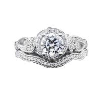 Rubu22a European and American Engagement Zircon Microsetting Double Layer Ring Gay Rings (A, One Size), a, One Size