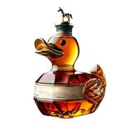 Rubu22a Funny Whisky Duck Bottle, Glass Carafe Whiskey Glasses, Whiskey Tasting Glasses, Mini Creative Duck Wine Bottle, for Whiskey Lovers (C)