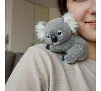 Rubu22a Koaly Emotional Healing on Demand, Ultra Soft Koala Plush Mimics Natural Movements Like a Real Koala, Koalas Plush Toy (Grey)