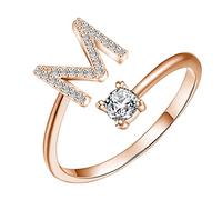 Rubu22a Letter Rings Open Rings Suggestion Gifts Bridal Rings for Engagement Parties Women's Rings Twisted, m, One Size