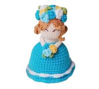 Rubu22a Reversible Crochet Bouquet Flower Doll, Cute Handmade Bridal Cross Dressing, Wedding Dress Dolls, Funny Knitted Graduation Birthday (F)