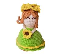 Rubu22a Reversible Crochet Bouquet Flower Doll, Cute Handmade Bridal Cross Dressing, Wedding Dress Dolls, Funny Knitted Graduation Birthday (G)