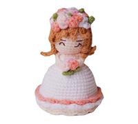 Rubu22a Reversible Crochet Bouquet Flower Doll, Cute Handmade Bridal Cross Dressing, Wedding Dress Dolls, Funny Knitted Graduation Birthday (A)