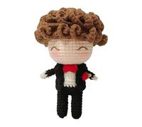 Rubu22a Reversible Crochet Bouquet Flower Doll, Cute Handmade Bridal Cross Dressing, Wedding Dress Dolls, Funny Knitted Graduation Birthday (B)