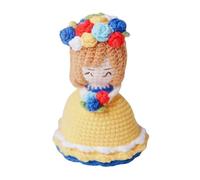Rubu22a Reversible Crochet Bouquet Flower Doll, Cute Handmade Bridal Cross Dressing, Wedding Dress Dolls, Funny Knitted Graduation Birthday (E)