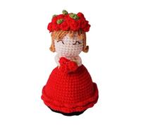 Rubu22a Reversible Crochet Bouquet Flower Doll, Cute Handmade Bridal Cross Dressing, Wedding Dress Dolls, Funny Knitted Graduation Birthday (D)