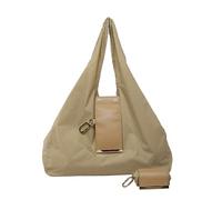Rubu22a Tote Bag with Keychain, Foldable Tote Bag, Expandable Mini Leather Bags with Key Ring, Portable Handbag for Daily Getting, khaki, murders