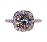Rubu22a Work excellent, full ring for women, engagement ring, jewellery gifts, semi-circular rings, silver, 5