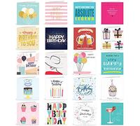Ruby Ashley Birthday Cards Multipack - 20 Pack of Birthday Cards For Adults or Children. Assorted Designs and Envelopes